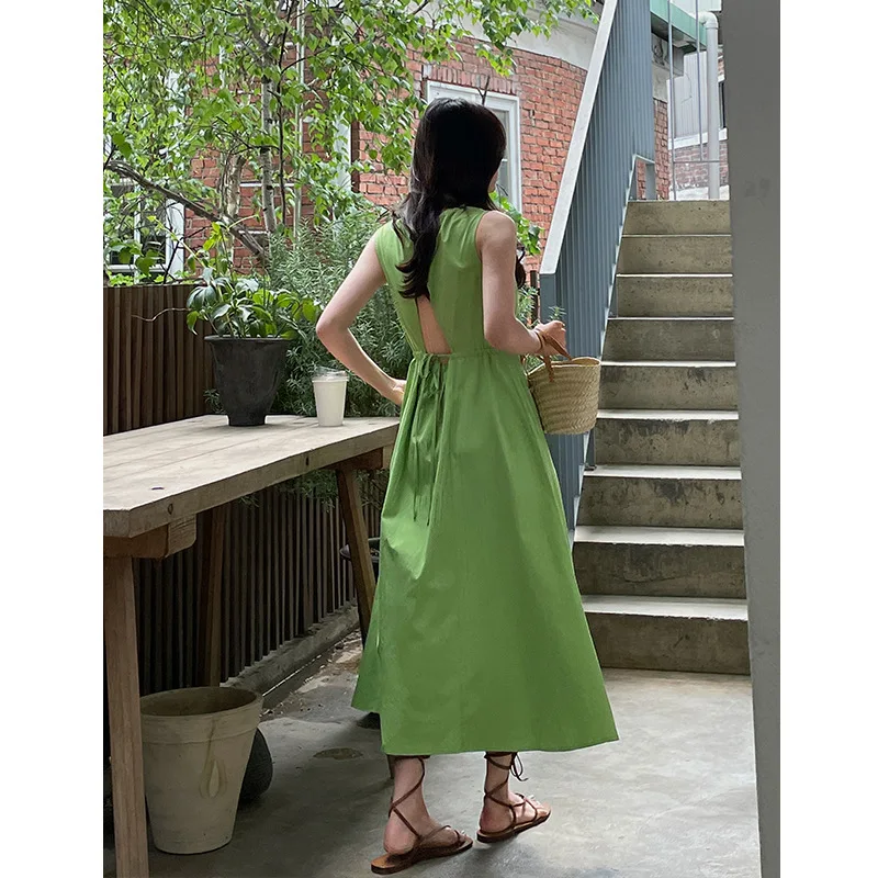 

Dress Women's 2022 Summer New French Temperament High Sense Thin Backless Holiday Dress