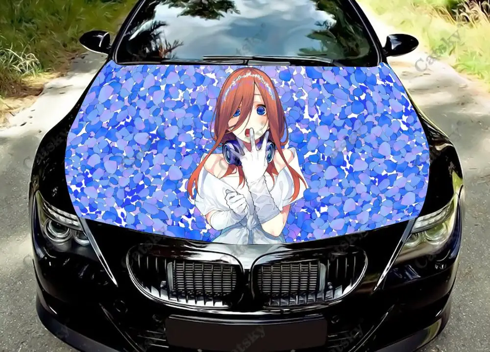 

Виниловая наклейка с изображением милой девушки, наклейка на автомобиль, наклейка с изображением обложки, индивидуальный дизайн «сделай сам», Наклейки на капот и двигатель