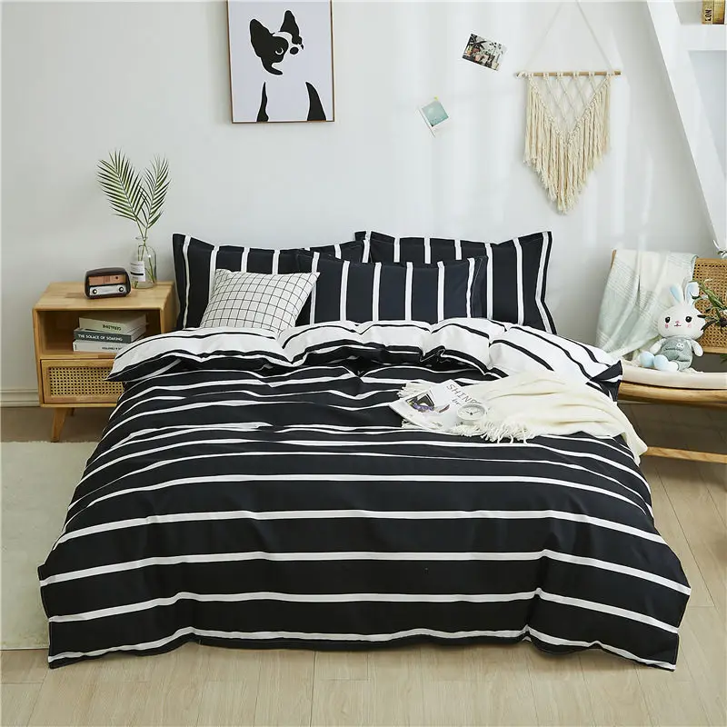 

New Nordic Simple Bedding Set Adult Down Quilt Set Sheet Double Big Bed Cover Duvet Cover King Size Pillowcase Sofa Towel