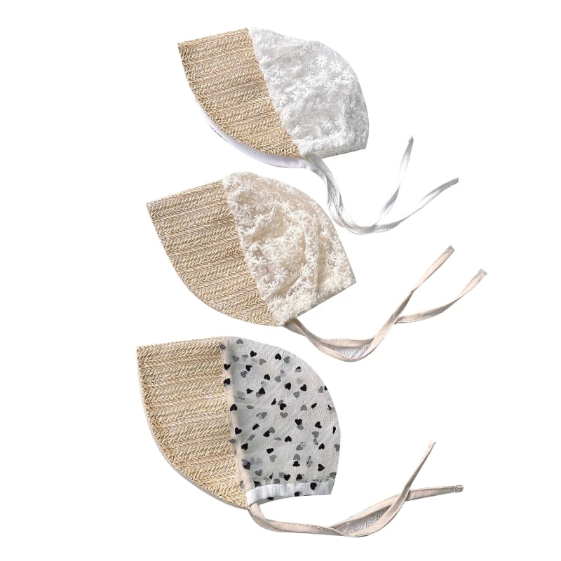 

Infant Christening Lace Hat Cute Beanie Cap for Toddler Girl Breathable Hat