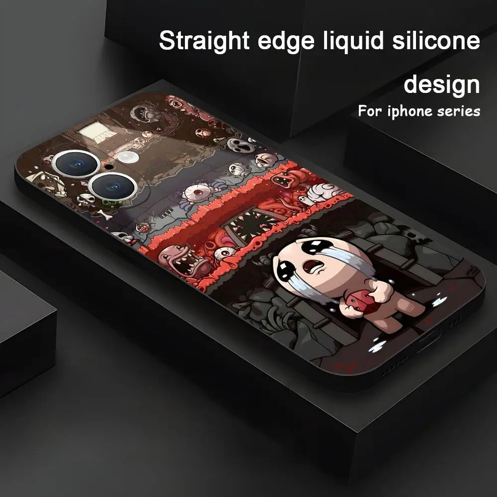 Фото Популярный чехол для телефона The Binding of Isaac для iPhone 17 16 15 14 13 12 11 X XR XS 8 Plus Mini Pro Max, мягкий черный противоударный чехол №4