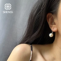 classic 8mm 16mm shell pearl earrings s925 sterling silver earrings for women