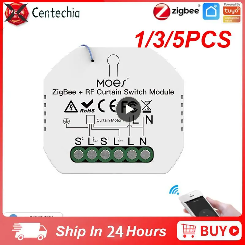 

1/3/5PCS Tuya ZigBee 3.0 Smart Light Switch Relay Module 1/2/3 Gang Smart Life/Tuya App Control, Works with Alexa Home