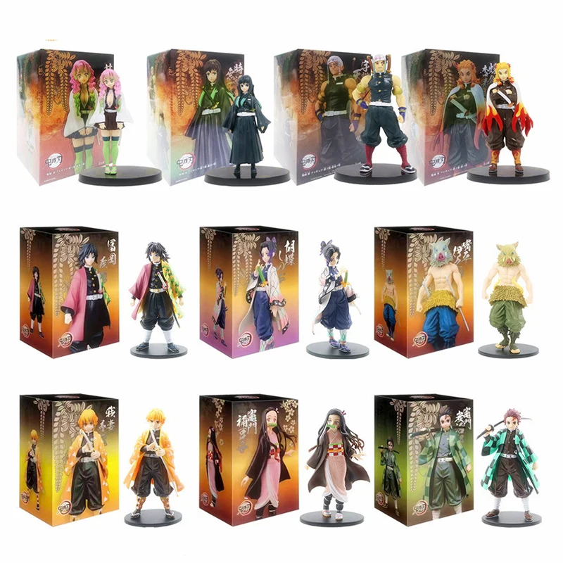 

Demon Slayer Kimetsu No Yaiba Figure Tomioka Giyuu Hashibira Inosuke Kamado Tanjirou Nezuko Zenitsu Figurine Model Toy Kid Gift