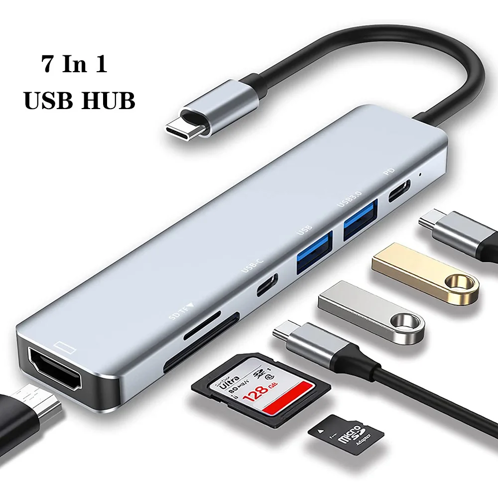

Док-станция 7 в 1 с USB-портами и поддержкой USB 3,0