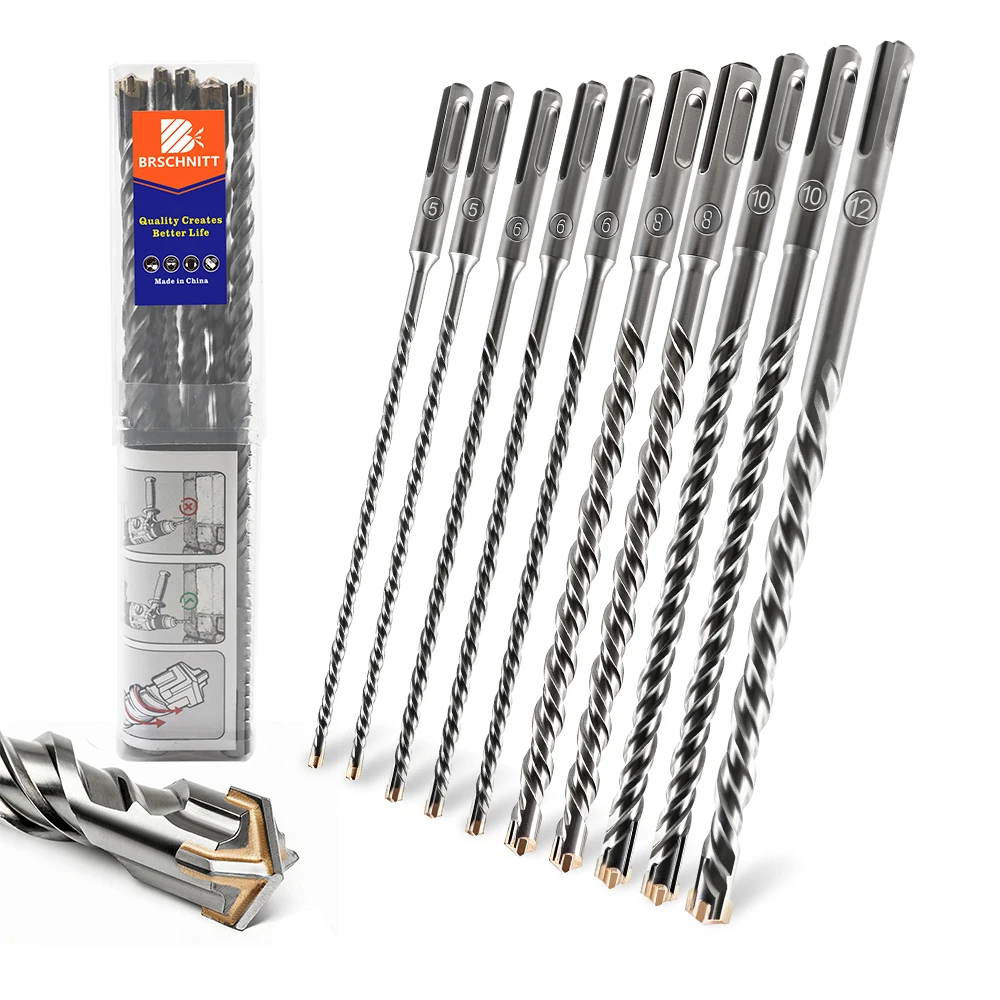 

Набор буров BRSCHNITT SDS-Plus 5/10 шт. для бетона