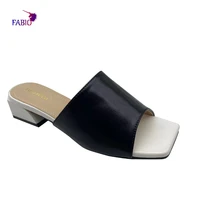 fabio penny summer low heeled slippers comfortable evening dress african mama large size slippers double color women shoes
