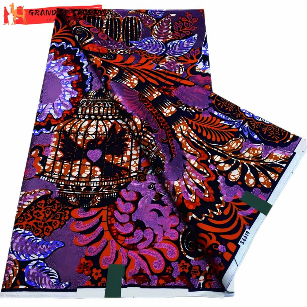 Grand Super 100% хлопчатобумажная африканская восковая Ткань Высокое качество Воск