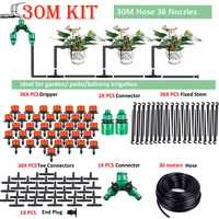 garden drip irrigation kit 5 40 m d i y irrigation system with adjustable nozzle automatic micro irrigation tubing kits