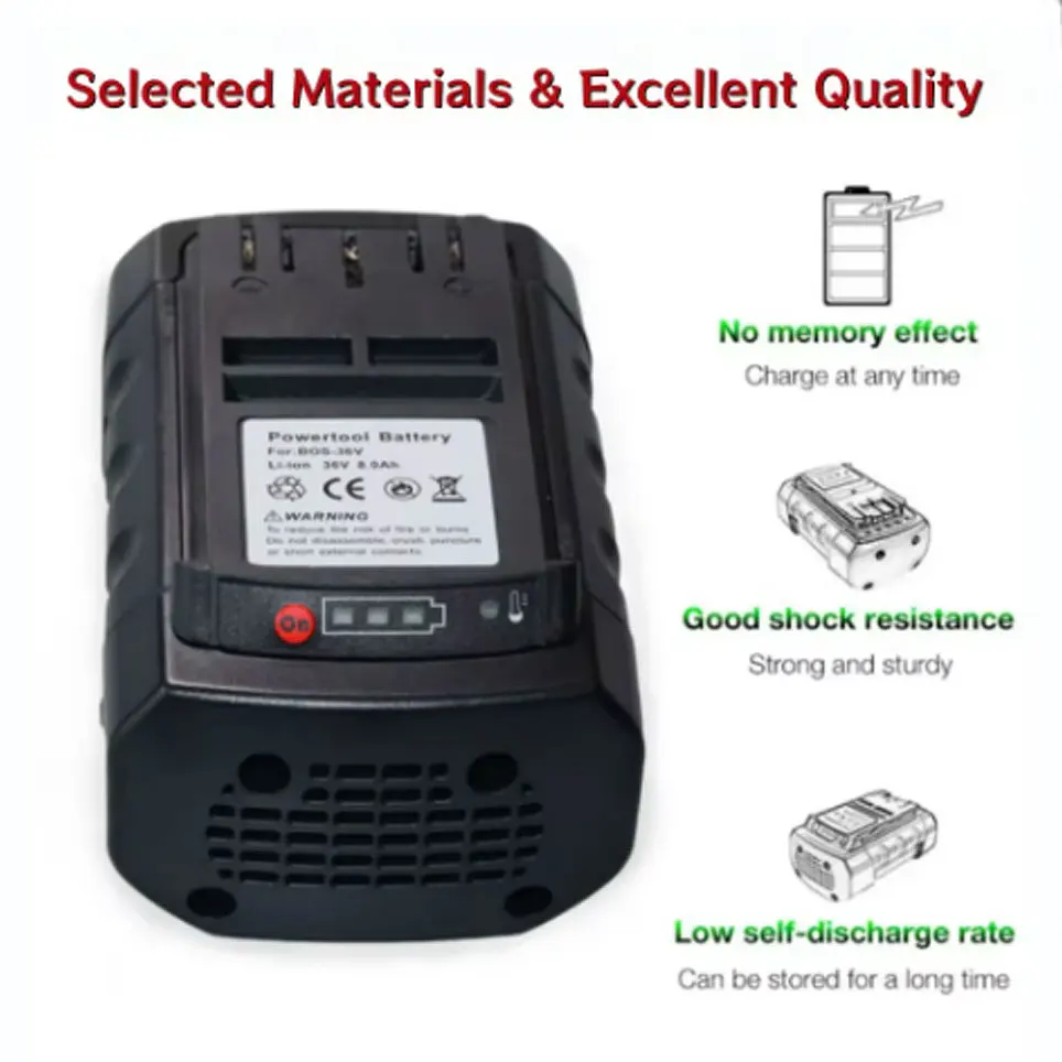 Литий-ионная аккумуляторная батарея для Bosch 36 В 2607336003 Ач BAT810 BAT840 D-70771 BAT836 BAT818