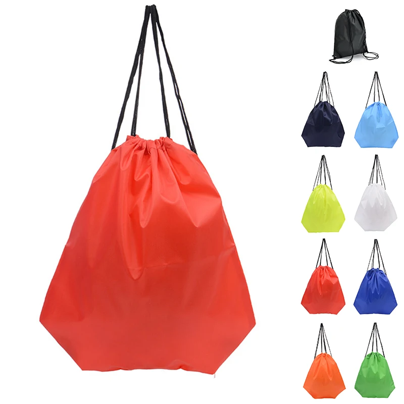 

Durable Sports Bag Thicken Drawstring Belt Riding Backpack Gym Drawstring Oxford Bag Shoes Clothes Waterproof Storage Bag