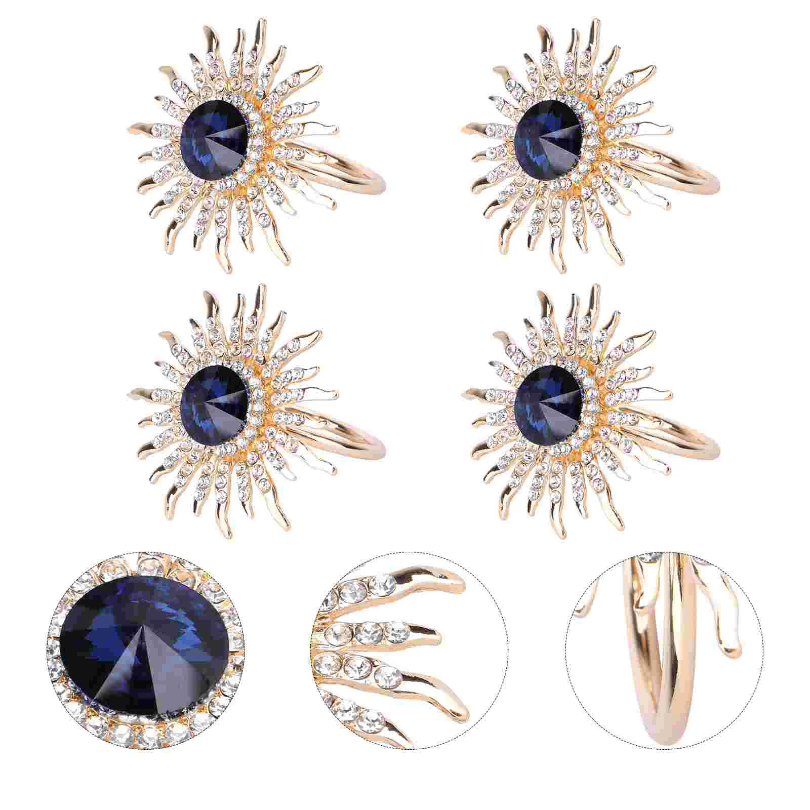 

Кольца-держатели для салфеток, кольцо, свадебный стол, Подсолнух, декоративная Праздничная Цветочная Хрустальная пряжка, сплавные Цветочные сервировки одежды