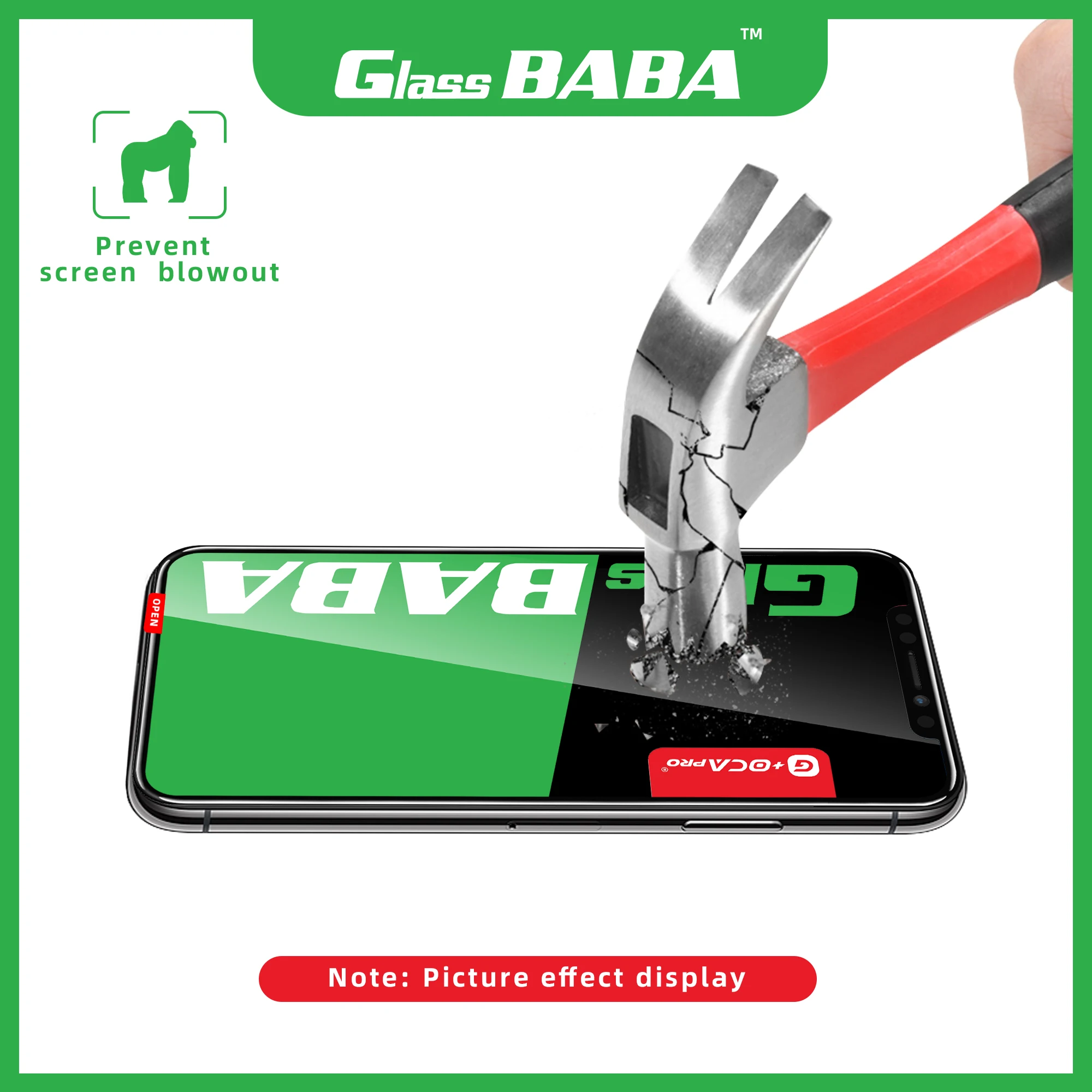 Фото 5 шт. BABA G+OCA Glass+ OCA 2in1 3 для iPhone 12 13 11 14 15 plus pro max 16 PROMAX mini X XS XR MAX Стеклянная сенсорная линза ЖК-дисплея №3