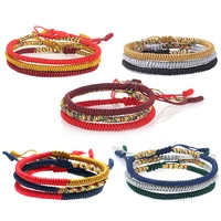 adjustable woven friendship bracelet for women men wax thread wrap rope knot braceletsbangles handmade women jewelry gifts
