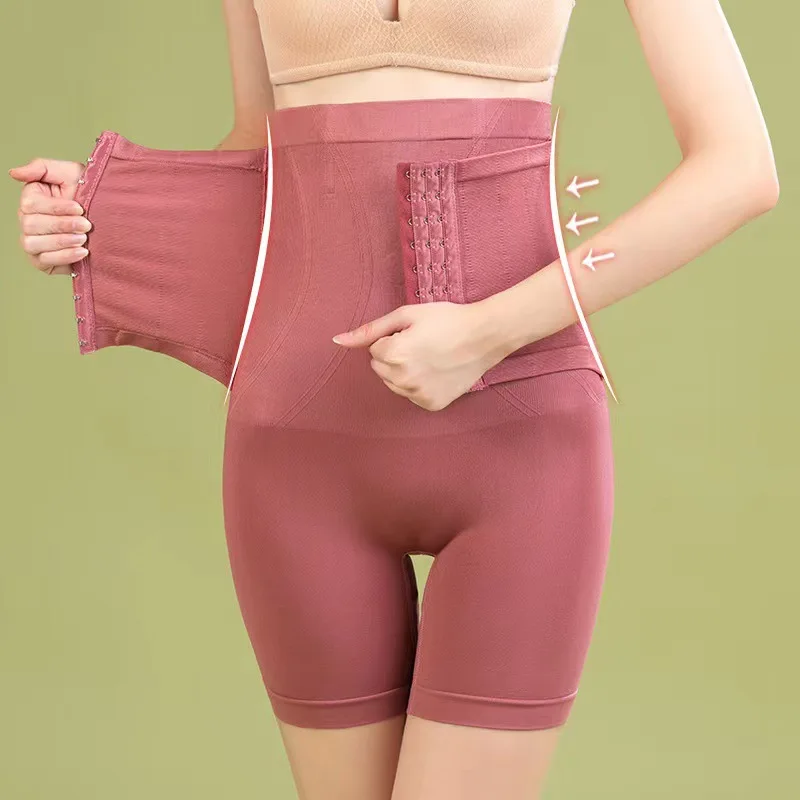 

Double Breasted Belly Tightening Buttocks Lifting Underwear for Women Buttocks Shaping Belly Tightening Pants with High Waist