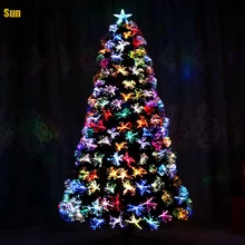 1.2 M -3M 다채로운 섬유 크리스마스 트리 장식 장식품 라이트 럭셔리 크리스마스 스토어 장식 선물 Navidad 장식