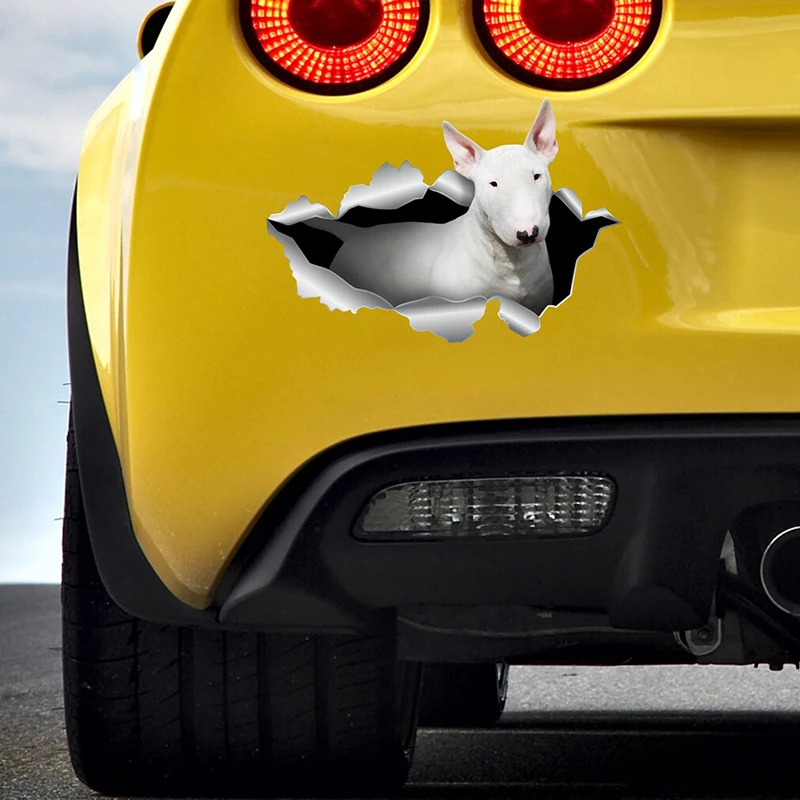 S62228# Car Sticker Bully Pit Little Bull Terrier Dog Animal Waterproof Vinyl Decal Accessories Decor Pegatinas Para Coche - купить по