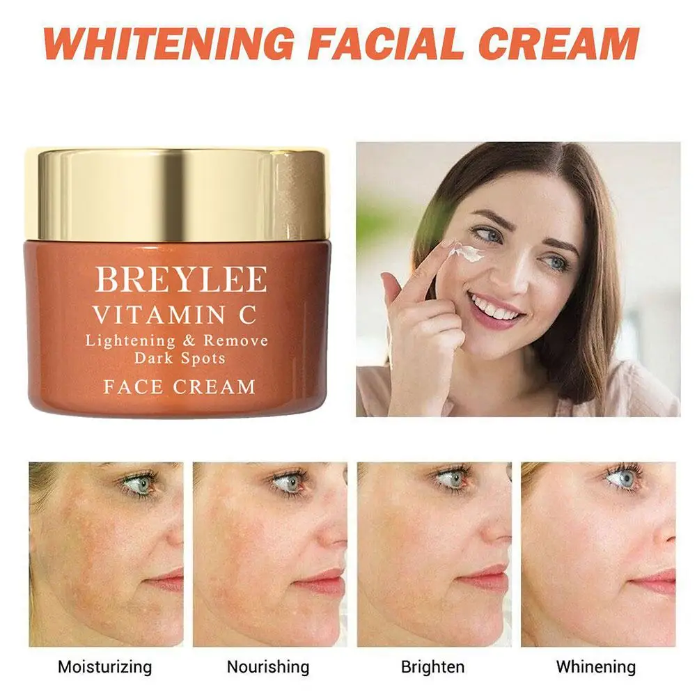 

Hyaluronic Acid Emulsion Cream VC Whitening Facial Freckles Remover Fade Dark Face Repair Remove Brightening Cream Spots W5Y5