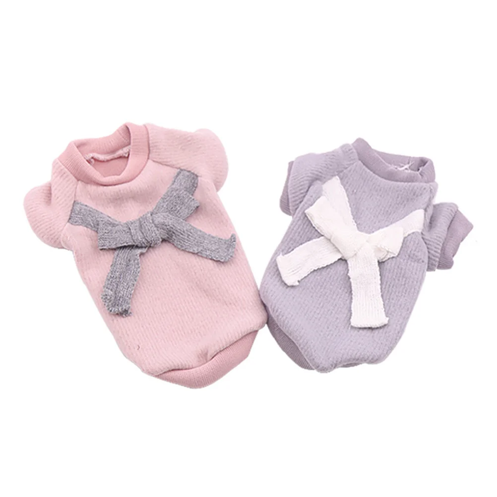 

Stylish Dog Puppy Knitting Clothes Bowknot Vest Pet Round Neck Clothes Pet Warm Vest (XS)