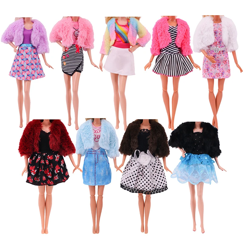 

2 шт./компл. 1/6 Одежда для куклы модное элегантное платье шерстяное пальто повседневная одежда для вечеринки 30 см BJD SD аксессуары для кукол дл...