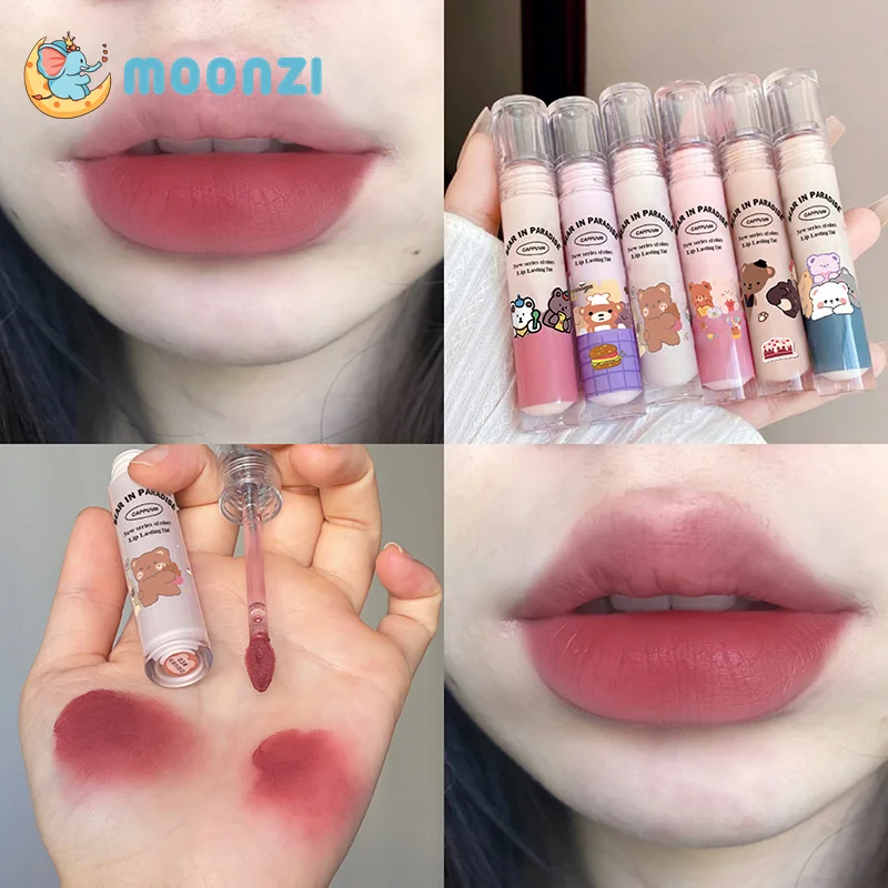 

Lip Mud Matte Lip Glaze Does Not Fade Lip Gloss Student Girl Cute Lipstick Waterproof Makeup Cosmetics