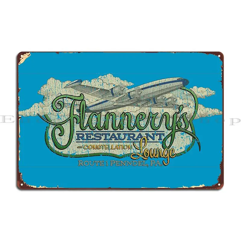Flannery S Restaurant And Constellation Lounge 1967. Astrozombie6669. Металлическая табличка. Дизайн плаката.