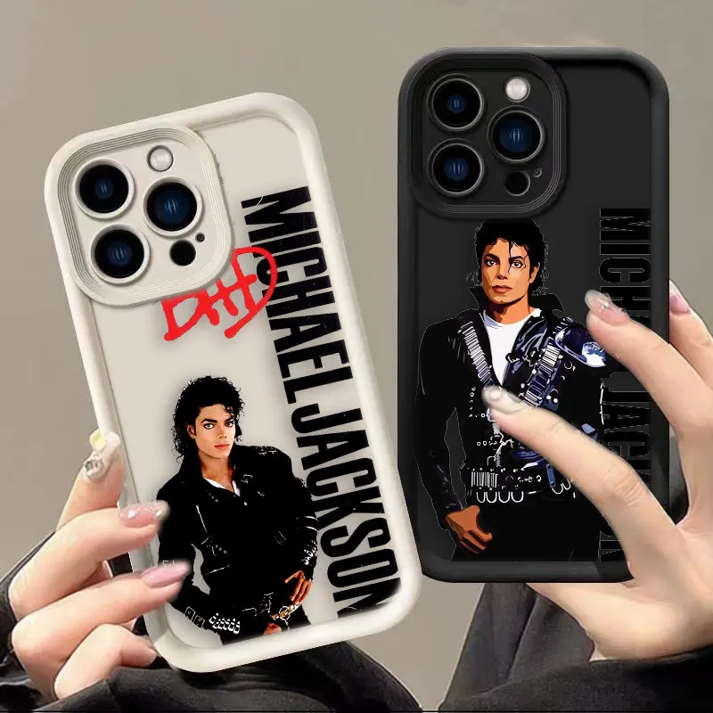 Фото Горячая новинка: Чехол для телефона Hot M-MichaelS J-JacksonS Singer для iPhone 17e, 17, 16e, 16, 15, 14, 13, 12, 11 Air Pro Max Mini XR Plus, мягкая задняя крышка из ТПУ №1