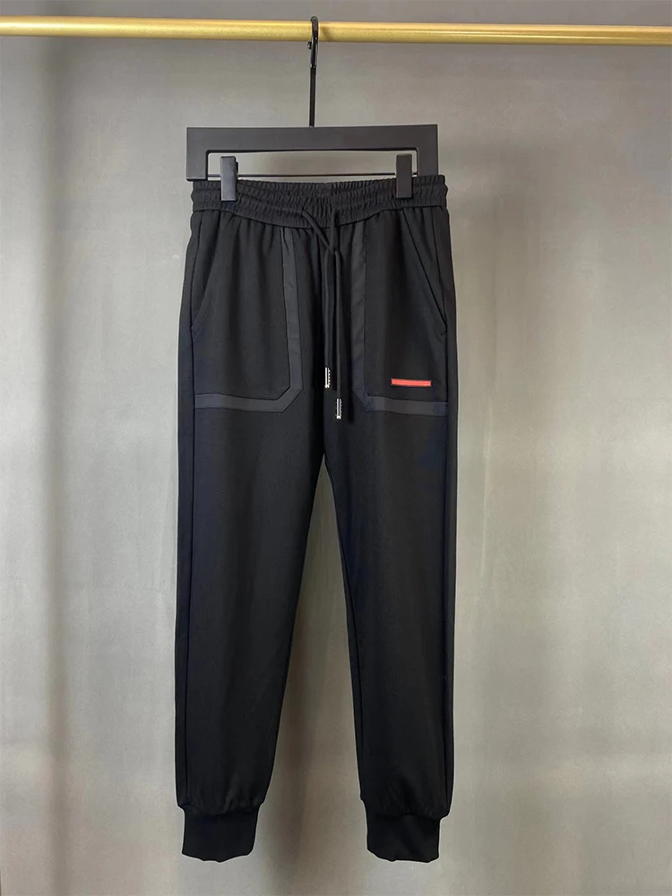 

Fall 2022 high quality jogging bottoms women's sweatpants men's black trousers slacks