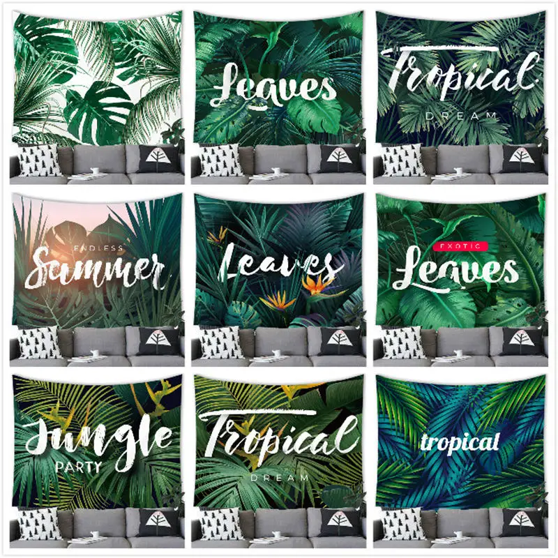 

Оптом Тропический дождевой лес Декоративная Ткань Гобелен настенное украшение для дома настенное искусство