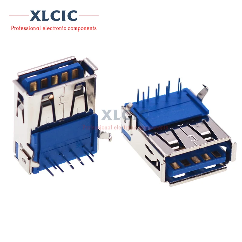 

10PCS USB 3.0 Type-A Female 9 Pin DIP Socket Connector High-speed Data Transmission USB AF