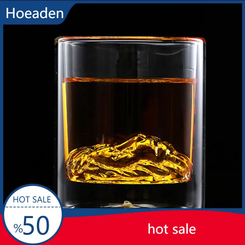 

1Pc Creative Lion Head Glass Cup Transparent Insulated Double Cup Wine Glass