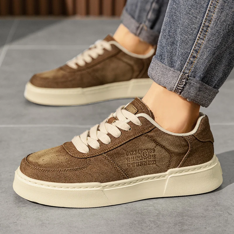 Мужские кроссовки на платформе простой дизайн скейтборд универсальная