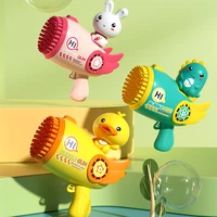69 holes fully automatic bubble gun duck rabbit dinosaur cartoon animal bubble machine outdoor toys for kids