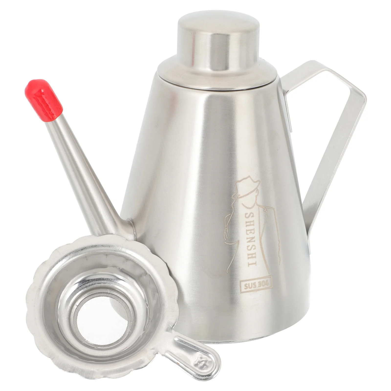 

Oil Dispenser Bottle Olive Sauce Vinegar Container Soy Cruet Seasoning Ponzu Pot Japanese Washable Shoyu Kitchen Metal Cooking