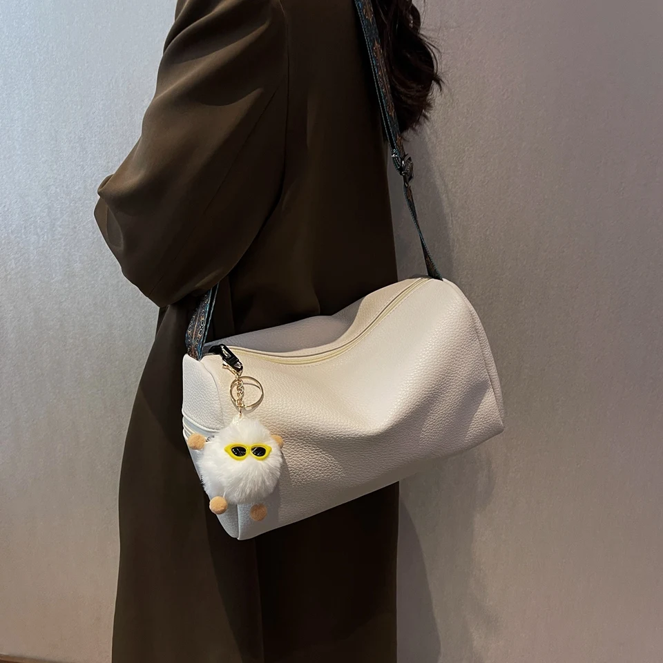 

Simple Style Small Shoulder Bags For Women Solid Color Pu Leather Wide Strap Crossbody Bag Female Phone Purse Messenger Handbags