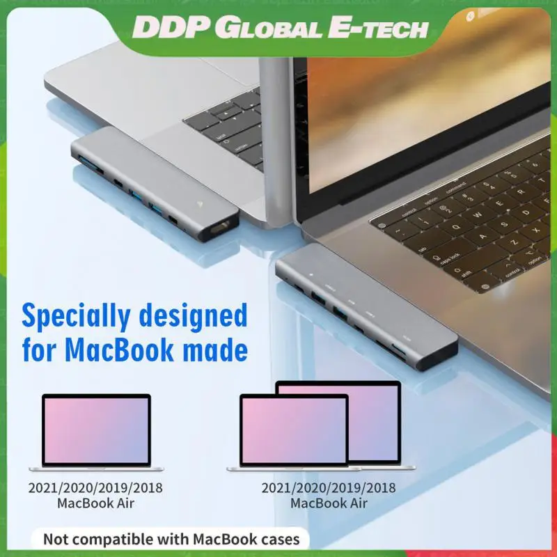 

Адаптер Thunderbolt 3, совместимый с док-станцией 7 в 2, 4k, Thunderbolt 4k Pd, хаб для передачи данных, аксессуары для компьютера, магнитные втулки