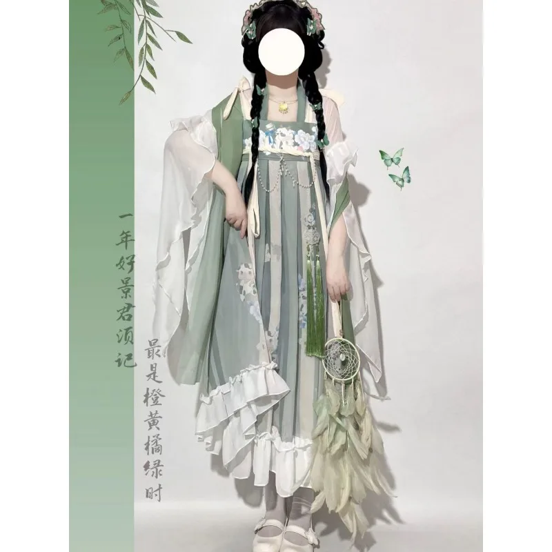 3-цветное платье принцессы Ханфу династии Тан костюм в китайском стиле для женщин