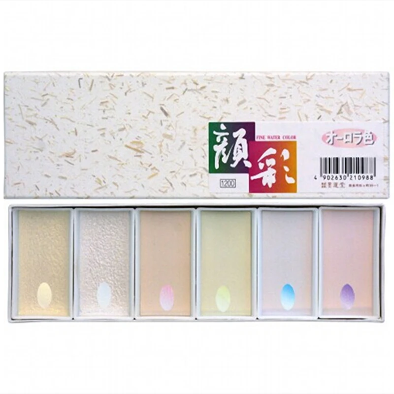 

Japanese pearlescent color set ink painting Chinese painting pigment metallic pearlescent color aurora color watercolor