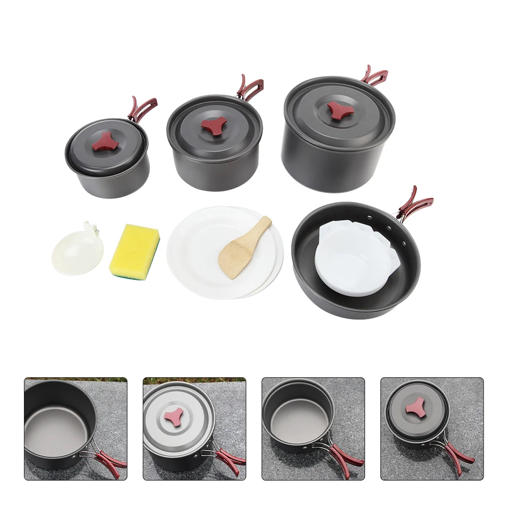 

1 Set Camping Cookware Backpacking Cookware Kit Portable Cooking Equipment