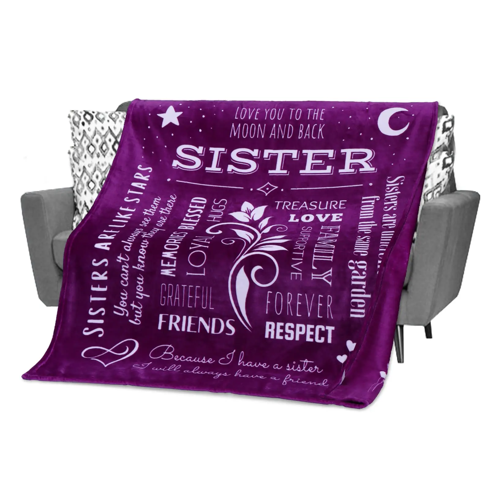 

Sister Gifts from Sister Blanket Gifts Birthday Plush Soft Throw Blanket Sister Presents Gifts for Sister Who Has Everything