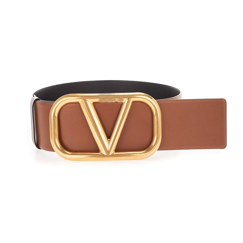 

Реверсивный широкий пояс с логотипом VLOGO 70 мм для женских ремней