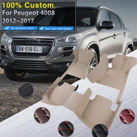 car floor mats for peugeot 4008 20122017 mitsubishi rvr asx outlander sport luxury leather mat rugs carpets pad car accessories