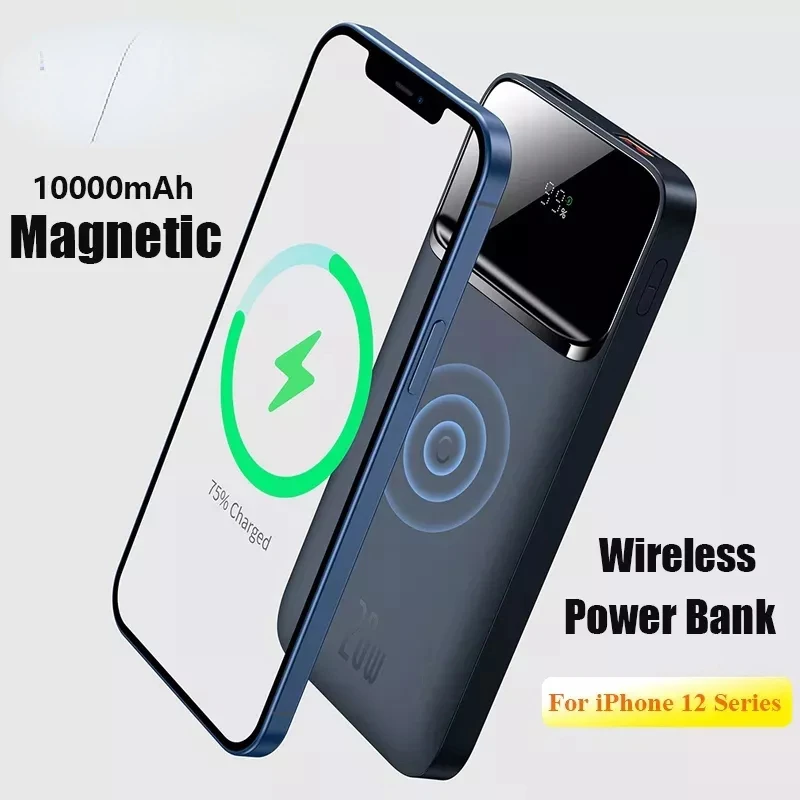 

2023NEW NEW Power Bank 10000mAh For iPhone 13 Wireless Charger PD 20W Fast Charger External Battery Portable Charger For iPhone
