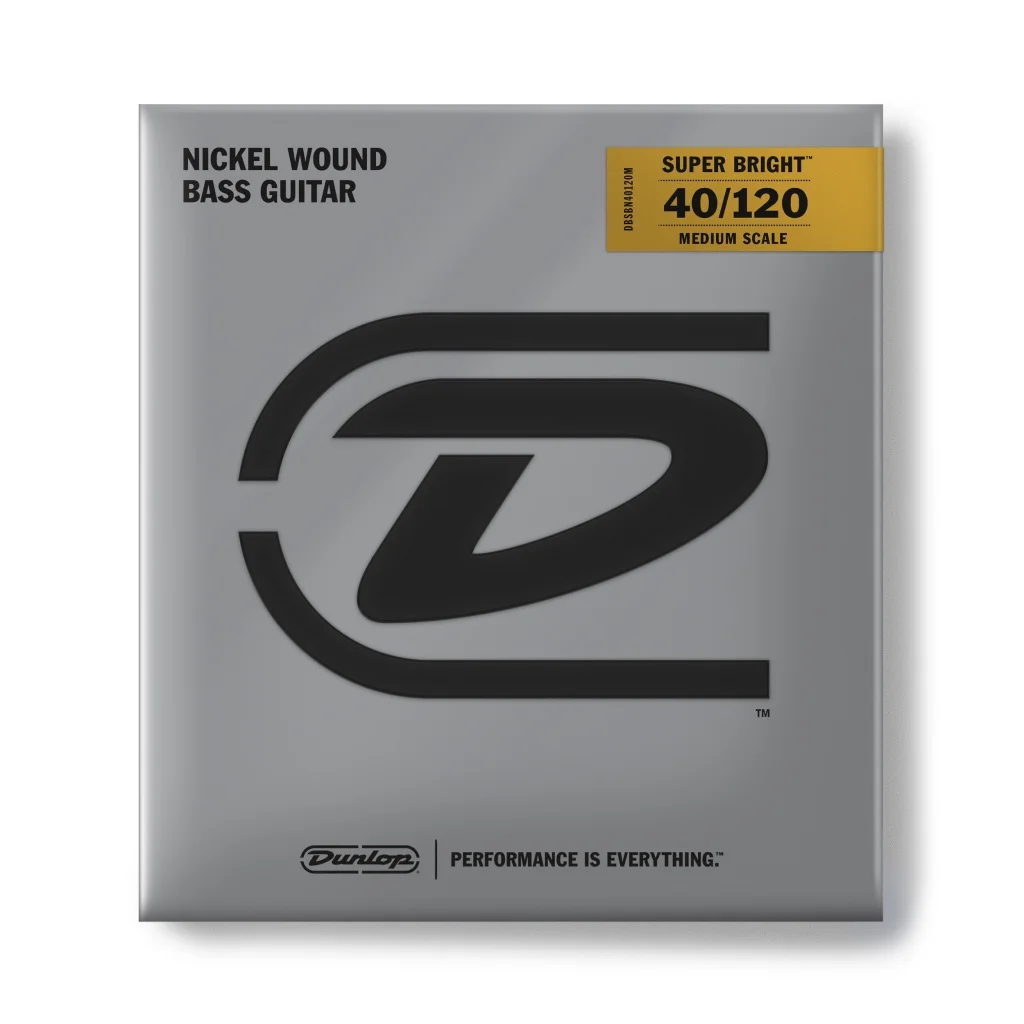 Super Bright Комплект струн для 5-стр бас-гитары никелир. Med Scale 40-120 Dunlop DBSBN40120M |