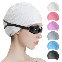 free size swimming caps for men women elastic nylon ear protection long hair swimming pool hat ultrathin bathing caps