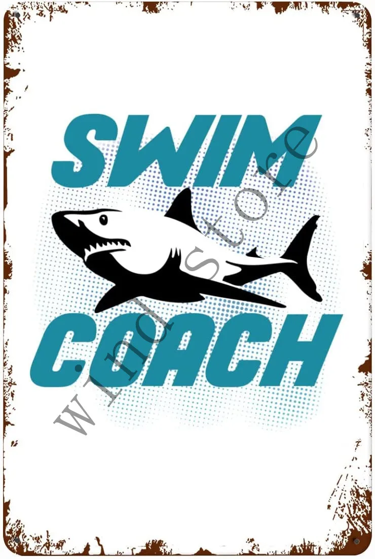 

Shark Funny Tin Signs Wall Decor Jaws Movie Tin Poster Metal Sign Retro Style Home Shop Bar Coffee Vintage Arts 8x12 In