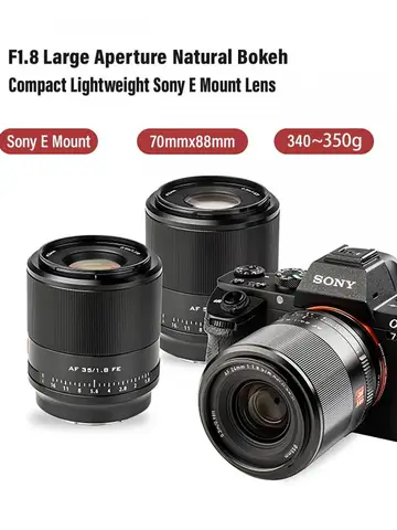 Объектив для камеры VILTROX 50 мм F1.8 Sony E с автофокусом, полнокадровый портрет с большой диафрагмой FE для Sony E Mount A7