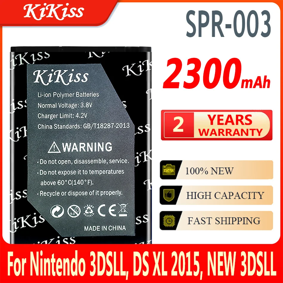 

KiKiss 100% New Battery SPR-003 SPR003 2300mAh for Nintendo 3DSLL DS XL 2015 NEW 3DSLL SPR-001 SPR-A-BPAA-CO Batteries