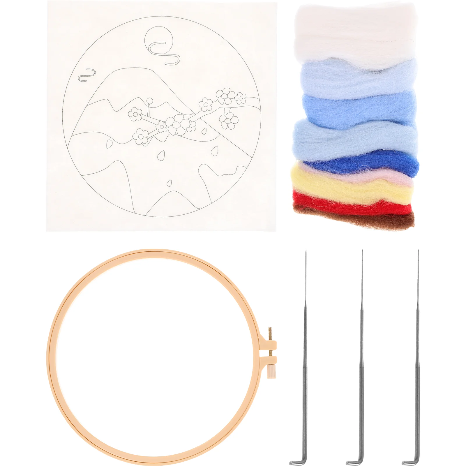 

Adult Gifts Wool Felt Poke Fun Convenient Felting Kit Crafts 20X20cm Needle Handcrafted Kits Lovers