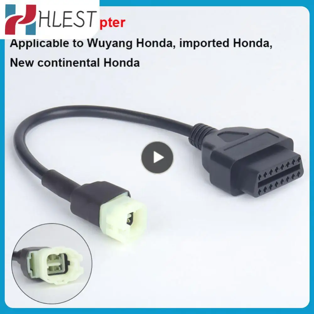 

For K-line Models Universal Cable Motorcycle Fault Detection Parts Fit Portable Diagnostic Adapter Practical Obd2 To 4 Pin